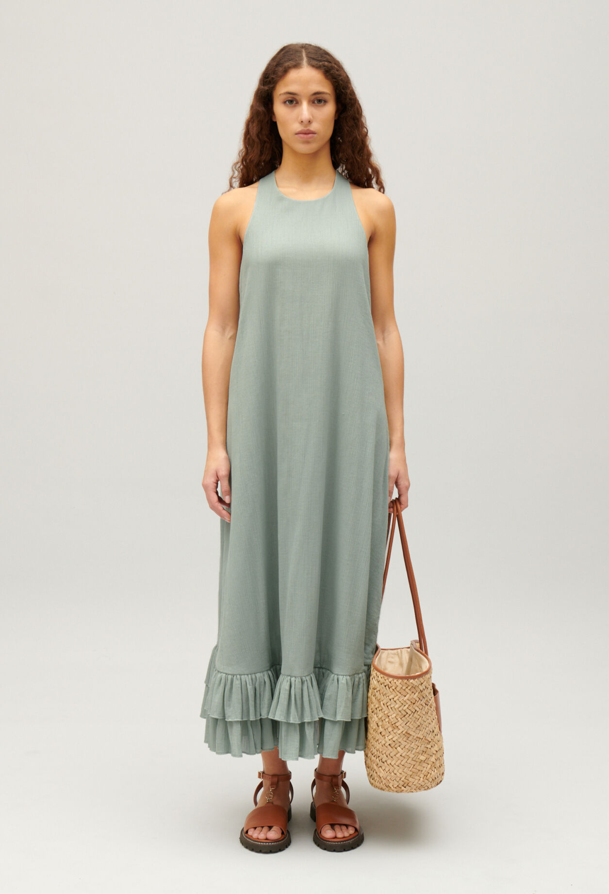 Kleid mit volantbesatz Clearance